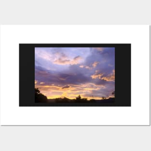 Suburban Cloudy Sunset Posters and Art